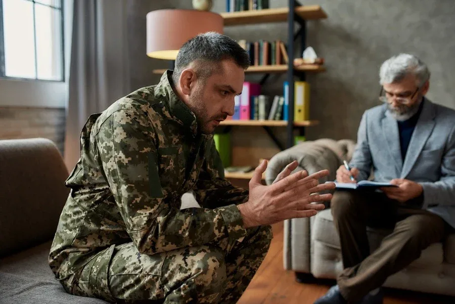 veteran managing both PTSD and OCD while receiving support and care