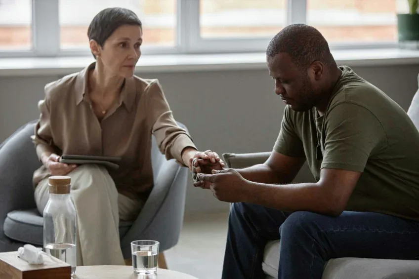 a man is attending treatment for bipolar disorder in California