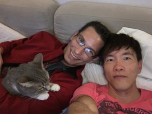 A photo of an LGBTQ couple in recovery from crystal meth addiction