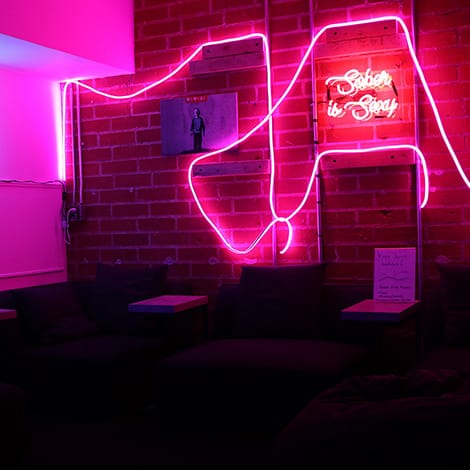 neon signs in inpatient facility