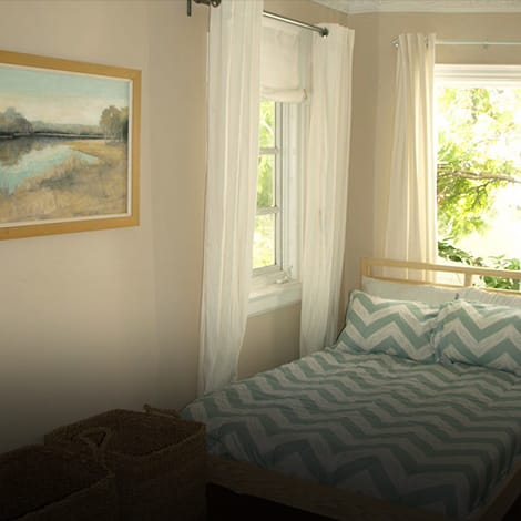 bed at Laurel Canyon House sober living home