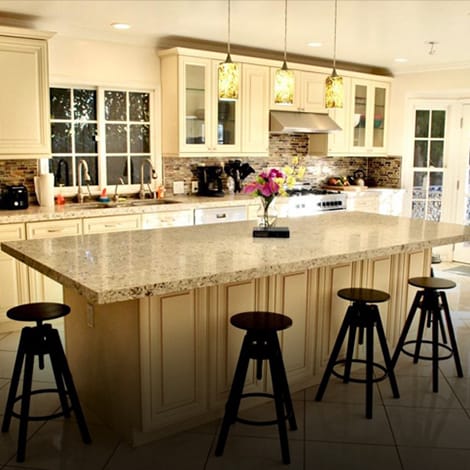 kitchen island at hayes house