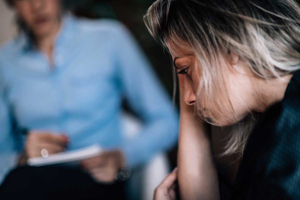 girl dealing with depression