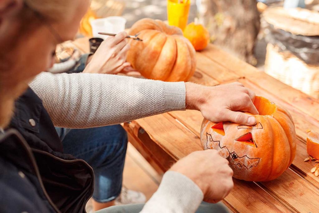 woman having a sober halloween