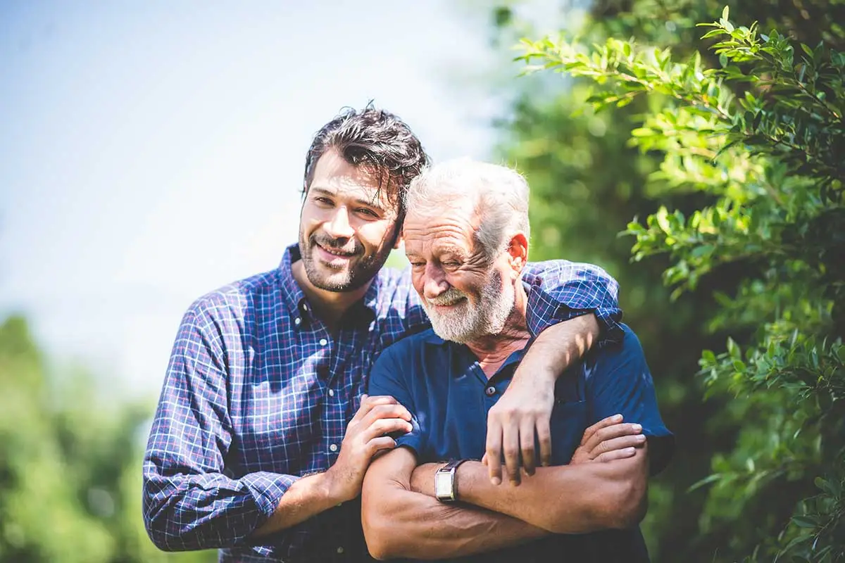 a young man asks his father what is a family history of addiction