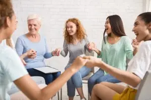 group of girls participating in peer support for recovery in Los Angeles