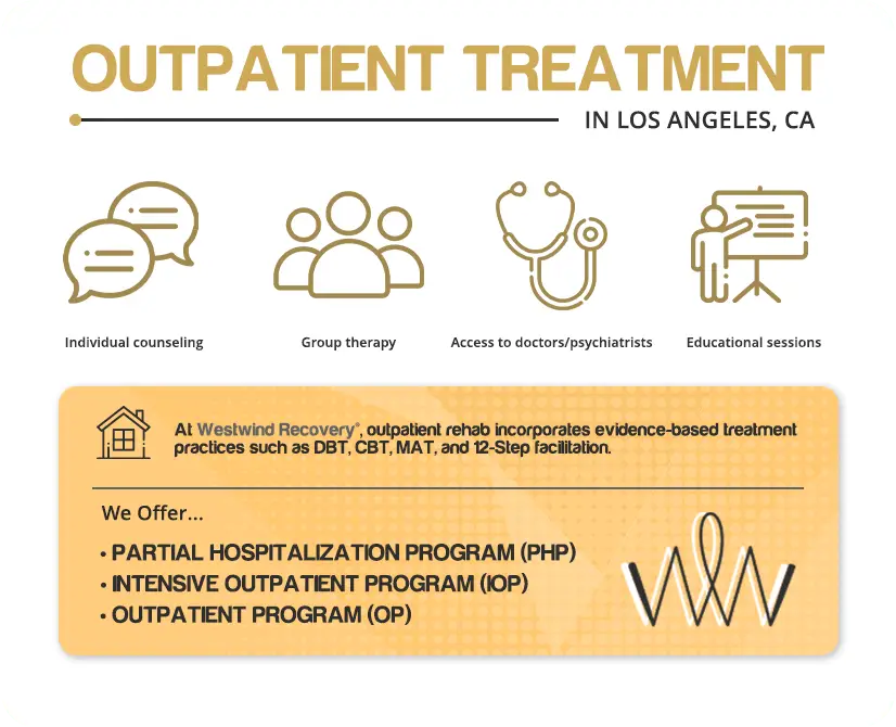 infographic shows outpatient treatment in los angeles