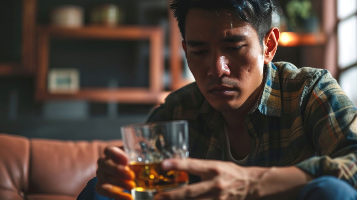 man having alcohol withdrawal