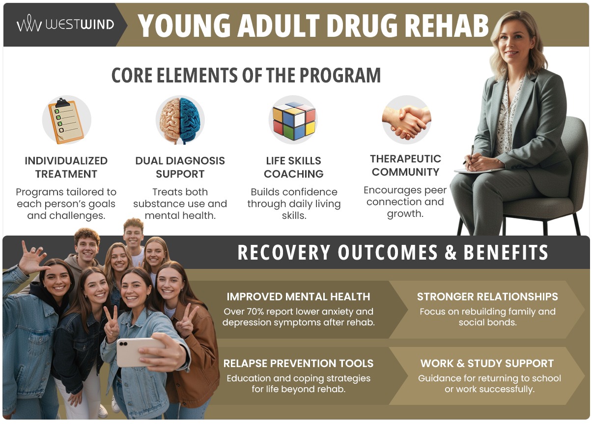 Infographic Shows Young Adult Drug Rehab Programs